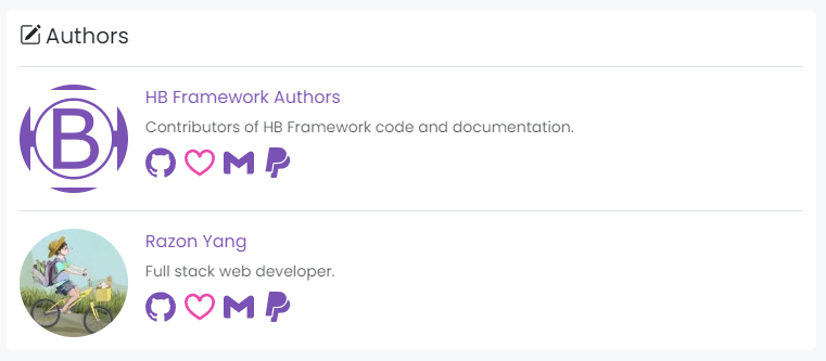 HB blog post authors module example